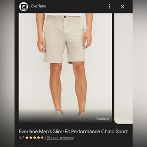 Everlane Slim Fit Chino Shorts - Stone - 7”